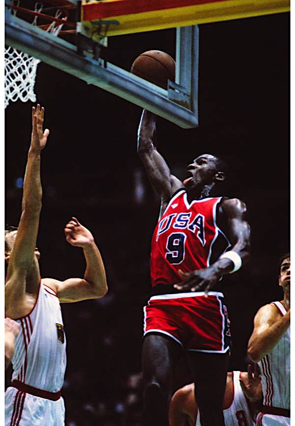 Michael Jordan 1984 Olympics USA Extra Large XL blue jersey MJ