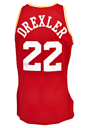 1994-95 Clyde Drexler Houston Rockets Game-Used Road Jersey (Championship Season • Sourced From Equipment Managers Family)