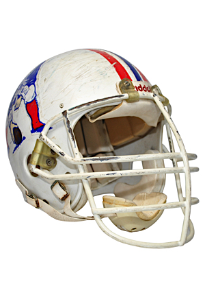 New England Patriots Game-Used Helmets — 1988-89 Bruce Armstrong & 1990-91 Irving Fryar Autographed (2)(JSA)
