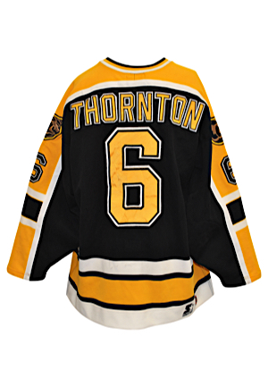 1997-98 Joe Thornton Rookie Boston Bruins Game-Used Home Jersey (Custom Crafted Tagging)