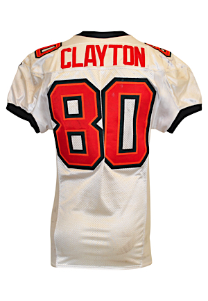 10/3/2004 Michael Clayton Tampa Bay Buccaneers Game-Used & Autographed Home Jersey (JSA • First Touchdown Reception Of Career)