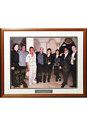Framed The Sopranos Autographed Cast Photo (JSA • Steiner Sports COA)