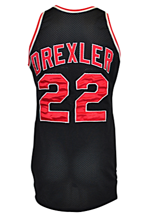 1987-88 Clyde Drexler Portland Trail Blazers Game-Used Road Uniform (2)(Name Sewn In Trunks)