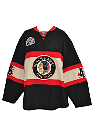1/9/2009 Colin Fraser Chicago Blackhawks Winter Classic Game-Used Home Jersey (Chicago Blackhawks LOA)