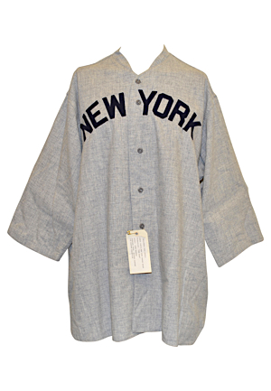 1992 John Goodman (Babe Ruth) "The Babe" Screen-Worn New York Yankees Road Flannel Jersey & Autographed Photo (2)(JSA • Western Costume Stamp)
