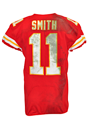 2014 Alex Smith Kansas City Chiefs Game-Used Home Jersey