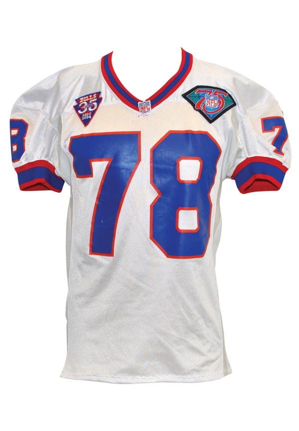 Lot Detail - 11/6/1994 Bruce Smith Buffalo Bills Game-Used Road Jersey  (Photo-Matched • Custom Sides & Tail • Team Repairs)