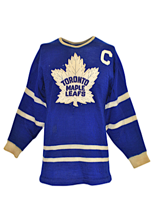 Circa 1955 Ted "Teeder" Kennedy Toronto Maple Leafs Game-Used Wool Captains Sweater (Hobby Fresh • Single Owner Provenance Sourced Directly From The Team • Possible Hart Trophy Season)