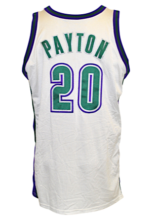 2002-03 Gary Payton Milwaukee Bucks Game-Used Home Jersey