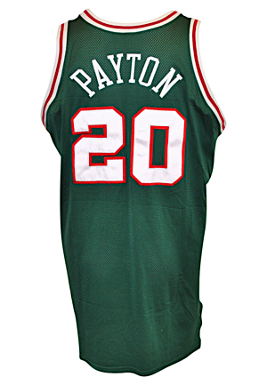 2002-03 Gary Payton Milwaukee Bucks TBTC Game-Used Home Jersey