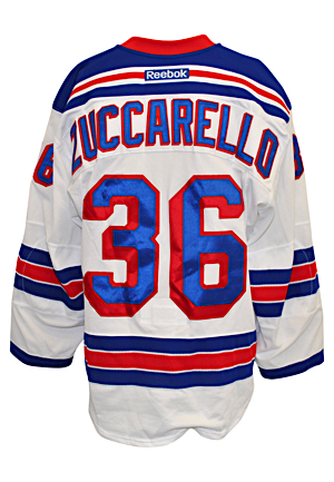 2015/16 Mats Zuccarello New York Rangers Game-Used Home & Road Playoff Jerseys (2)(Steiner LOAs)
