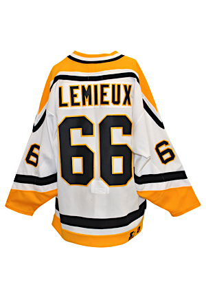 Mid 1990s Mario Lemieux Pittsburgh Penguins Game-Issued Captains Jersey