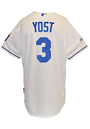 10/23/2015 Ned Yost Kansas City Royals MLB Playoffs Manager-Worn Home Jersey (MLB Hologram • ALCS Clinching Game • Championship Season • Unwashed)