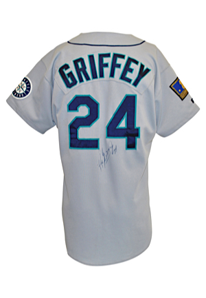 1994 Ken Griffey Jr. Seattle Mariners Game-Used & Autographed Road Jersey (Full JSA)