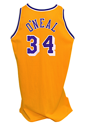 1996-97 Shaquille ONeal Los Angeles Lakers Game-Used Home Jersey
