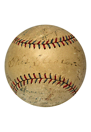 1926 Cleveland Indians Team-Signed Baseball Including Tris Speaker (JSA)