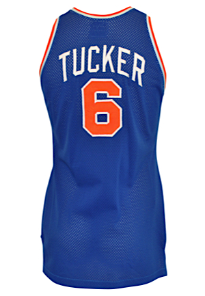 Circa 1985 Trent Tucker New York Knicks Game-Used Road Jersey (Photo-Matched)