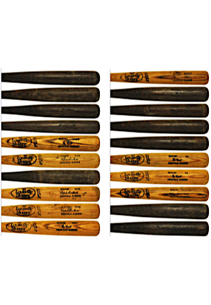 1986 New York Mets Game-Used Bats Lot — Ray Knight, George Foster, Mookie Wilson, Wally Backman & Others (25)(PSA/DNA Pre-Cert)