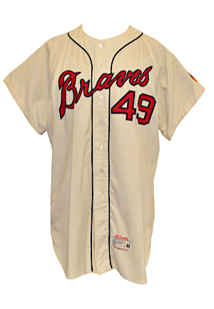 1963 Tommie Aaron Milwaukee Braves Game-Used Home Flannel Uniform (3)