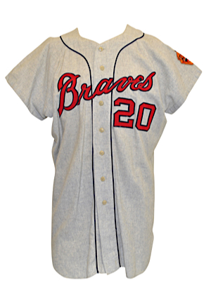 1963 Gus Bell Milwaukee Braves Game-Used Road Flannel Jersey
