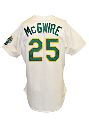 1990 Mark McGwire Oakland Athletics Game-Used Home Jersey 