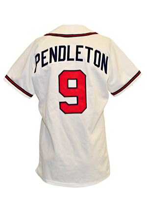 1992 Terry Pendleton Atlanta Braves Game-Used Home Jersey (PE Straight Hemmed Tail • World Series Season)