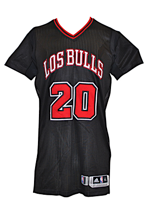 3/2/2014 Tony Snell Chicago Bulls Los Bulls Game-Used Home Jersey (NBA LOA)