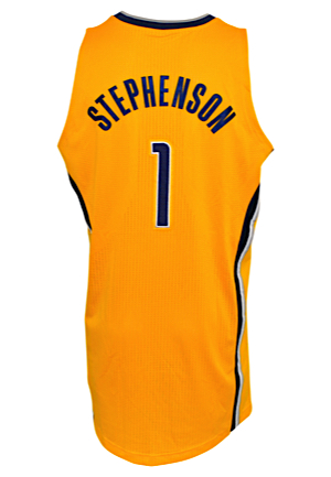 10/29/2013 Lance Stephenson Indiana Pacers Game-Used Home Jersey (NBA LOA • Season Opener)