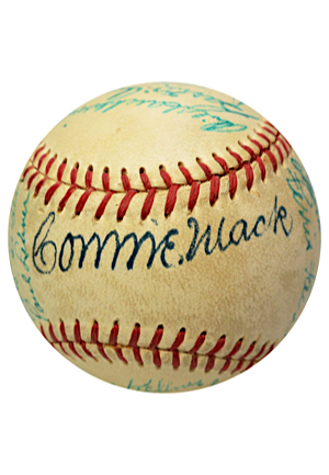 1950 Philadelphia Athletics Team-Signed Baseball Highlighted By Connie Mack (Full JSA • Letter Of Provenance)