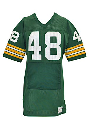 Circa 1978 Nate Simpson Green Bay Packers Game-Used Home Jersey (Repairs • Handwarmer Pocket)
