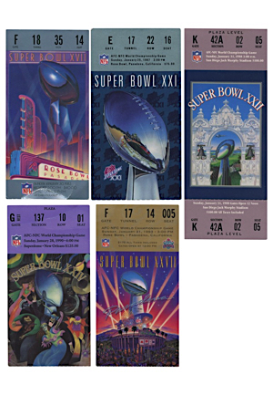 Collection Of Super Bowl Tickets & Ticket Stubs (10)