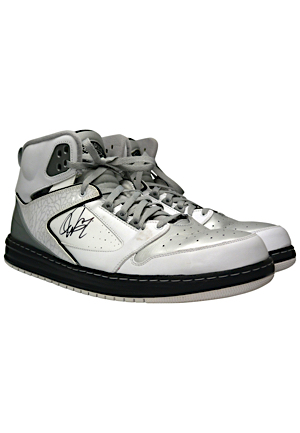 2013-14 Joe Johnson Brooklyn Nets Game-Used & Autographed Sneakers (JSA)