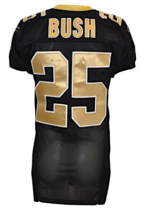2008 Reggie Bush New Orleans Saints Game-Used Home Jersey (Originally Sourced From Bush)