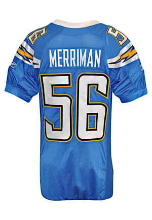 2009 Shawne Merriman San Diego Chargers Game-Used Home Uniform (2)(San Diego Chargers LOA)