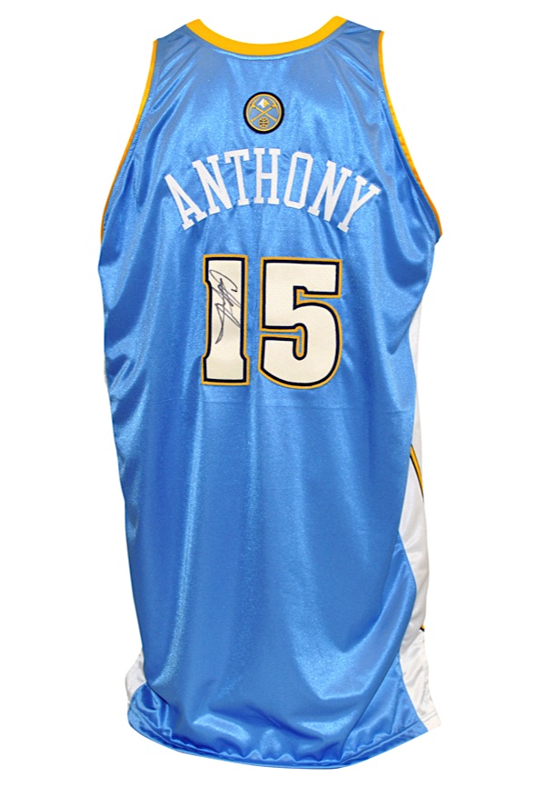 autographed carmelo anthony jersey