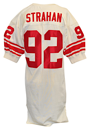 1994 Michael Strahan New York Giants Game-Used Throwback Home Jersey