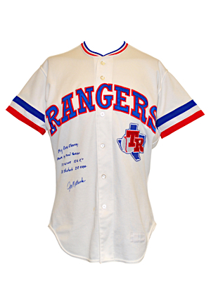 1983 Jon Matlack Texas Rangers Game-Used & Autographed Home Jersey (JSA)