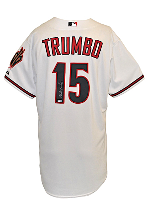 2014 Mark Trumbo Arizona Diamondbacks Game-Used & Autographed Home Jersey (JSA • MLB Hologram)