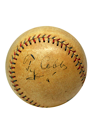 1926-27 Ty Cobb Single-Signed Official American League Baseball (Full JSA LOA • Rare High-Grade Example Signed During His Playing Career)