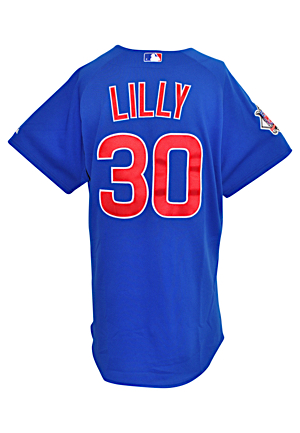 2008 Ted Lilly Chicago Cubs Game-Used Home Jersey