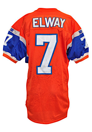 1994 John Elway Denver Broncos Autographed Orange Crush Game Jersey (JSA)