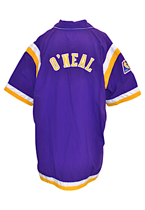 1996-97 Shaquille ONeal Los Angeles Lakers Player-Worn Warm-Up Jacket (50th Anniversary Patch)