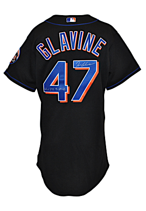 9/29/2005 Tom Glavine New York Mets Game-Used & Autographed Home Jersey (JSA • Career Win No. 275 • Glavine Family LOA)