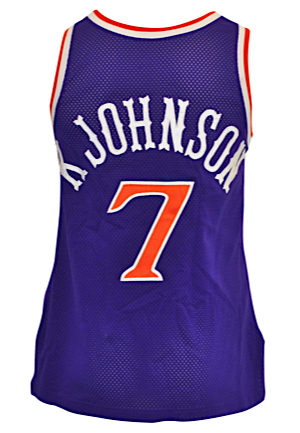 1990-91 Kevin Johnson Phoenix Suns Game-Used Road Uniform (2)