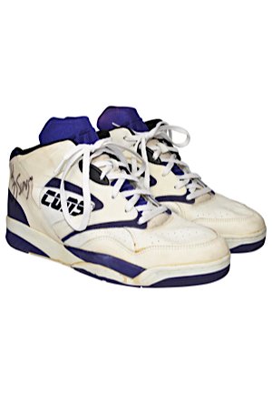 1990s Kevin Johnson Phoenix Suns Game-Used & Dual Autographed Sneakers (JSA)