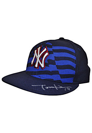 7/4/2015 Masahiro Tanaka New York Yankees Game-Used & Autographed Cap (JSA • MLB Hologram • PSA/DNA • Steiner Sports LOA)
