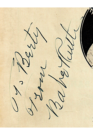 Babe Ruth Autographed 1940s War Bond Game Program (Full JSA) 