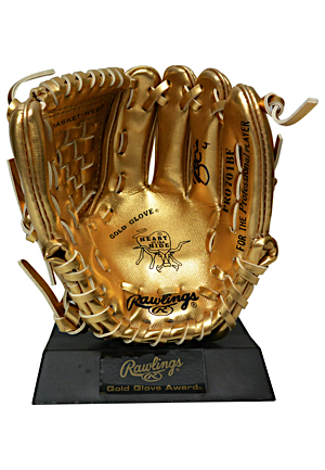 Yadier Molina Signed Miniature Gold Glove (JSA)