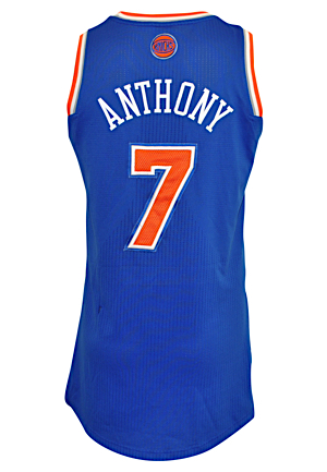 3/25/2014 Carmelo Anthony New York Knicks Game-Used Road Uniform (2)(Steiner • Photo-Matched)