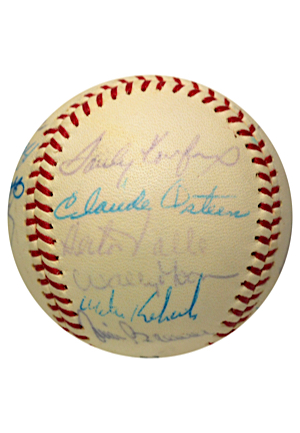 1965 Los Angeles Dodgers Team-Signed ONL Baseball (JSA • Championship Season)